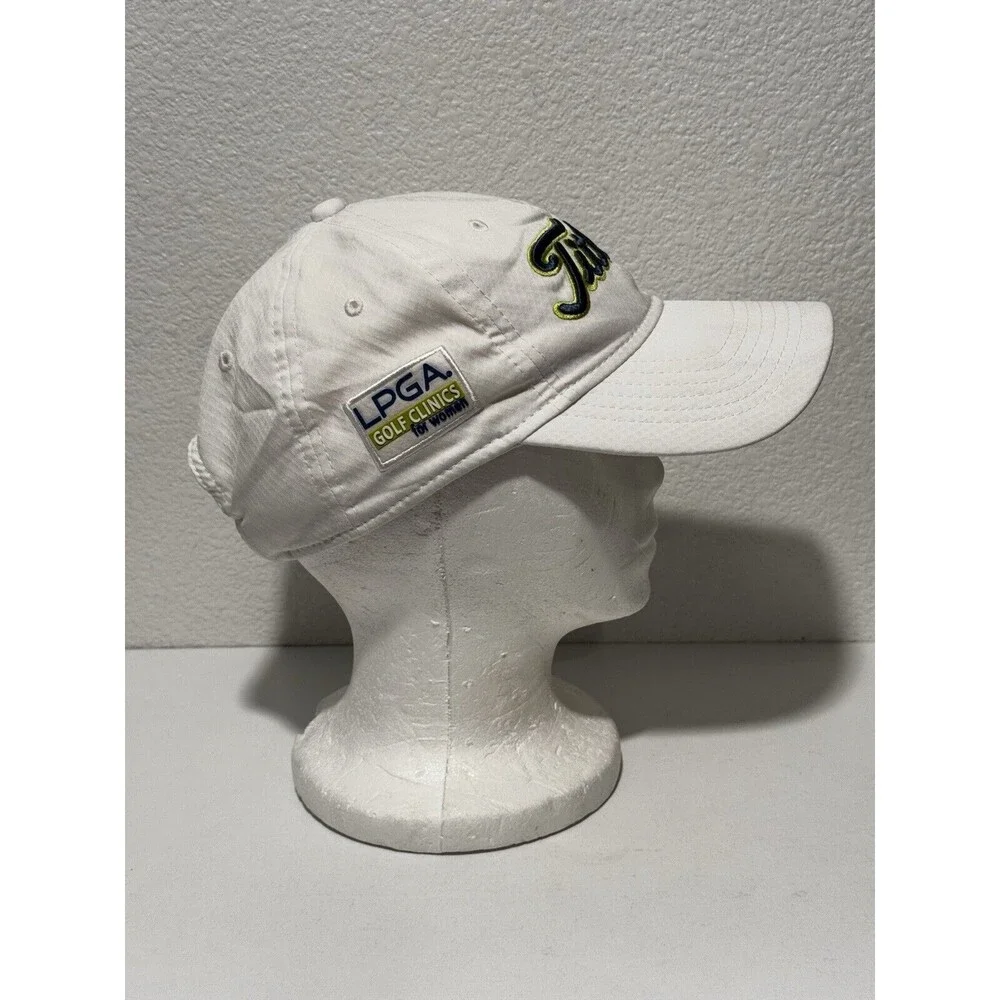 TITLEIST Womens Golf Hat Cap White Logo Adjustable Breast Cancer Awareness LGPA